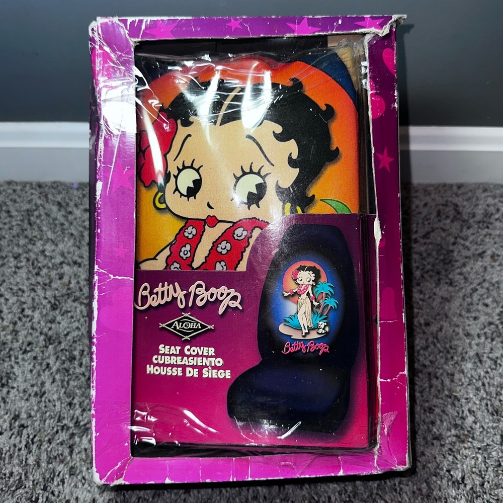 Betty Boop Aloha Car Seat Cover by PlastiColor – 2004 Vintage Graphic